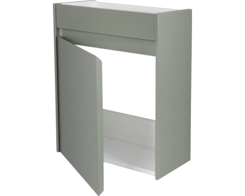 Skříňka pod umyvadlo s otevřenými dvířky