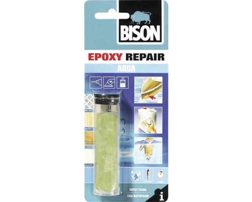 BISON voděodolná epoxidová plastelína Epoxy Repair Aqua 56 ml Lepidlo Bison Epoxy Repair Aqua v balení