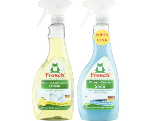 Speciální čističe Frosch Duopack, Soda a Citron, 2x500 ml Speciální čističe Frosch Duopack, Soda a Citron, 2x500 ml