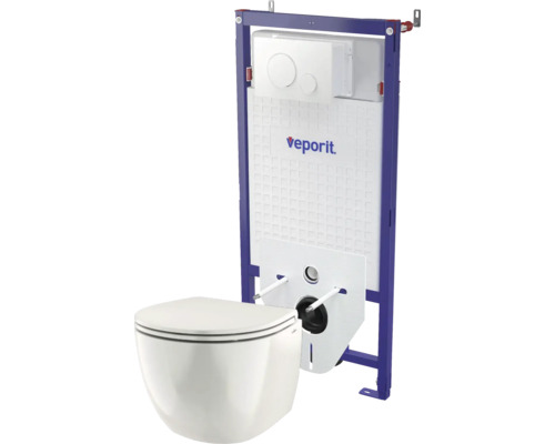 Závěsné WC set veporit Mandara Two bez splachovacího kruhu vč. WC prkénka VP101/1120.2-4:1 SET