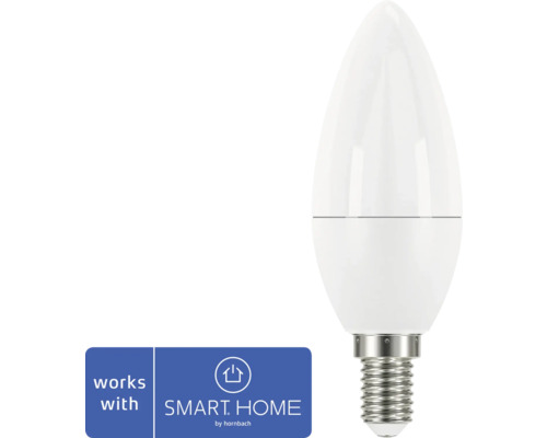 LED žárovka Flair ViYu RGBW C35 E14 / 4,8 W ( 40 W ) 470 lm 1800-6500 K matná - kompatibilní se SMART HOME by hornbach