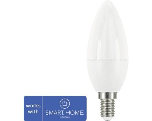 LED žárovka Flair ViYu RGBW C35 E14 / 4,8 W ( 40 W ) 470 lm 1800-6500 K matná - kompatibilní se SMART HOME by hornbach Žárovka svíčka se závitem E14 a kompatibilitou s chytrou domácností