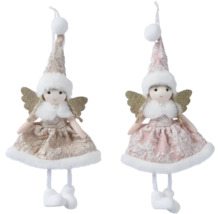 Dva ozdobní vánoční andělé k zavěšení