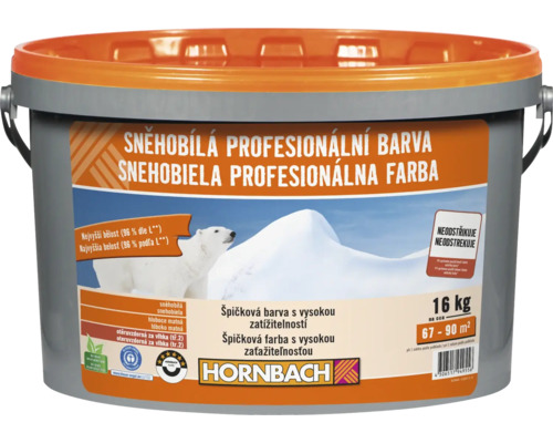 Barva na zeď Hornbach Sněhobílá profesionální bez konzervantů 16 kg