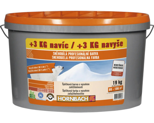 Barva na zeď Hornbach Sněhobílá profesionální bez konzervantů 19 kg