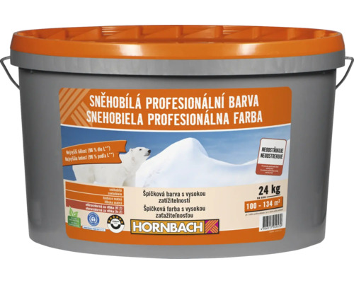 Barva na zeď Hornbach Sněhobílá profesionální bez konzervantů 24 kg