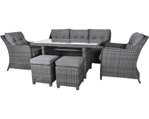 Zahradní nábytek se sofa, křesly, stolem a stoličkami