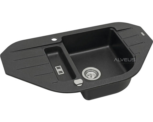 Granitový dřez se dvěma dřezy a odkapávací plochou