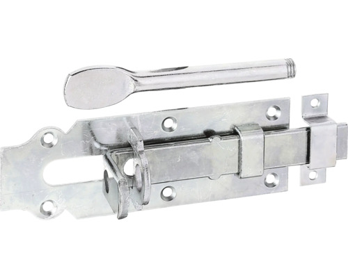 Zámková zástrč s poutkem 160x56 mm, galvanicky žlutě pozinkovaná Zámková zástrč s poutkem 160x56 mm, galvanicky žlutě pozinkovaná