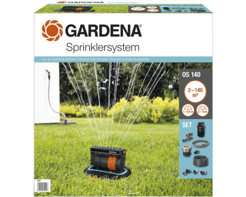 Sprinklerový systém GARDENA OS 140 set se zapuštěným zavlažovačem Sprinklerový systém GARDENA OS 140 set se zapuštěným zavlažovačem