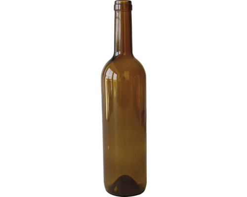 Láhev na víno skleněná 750 ml zelená/hnědá