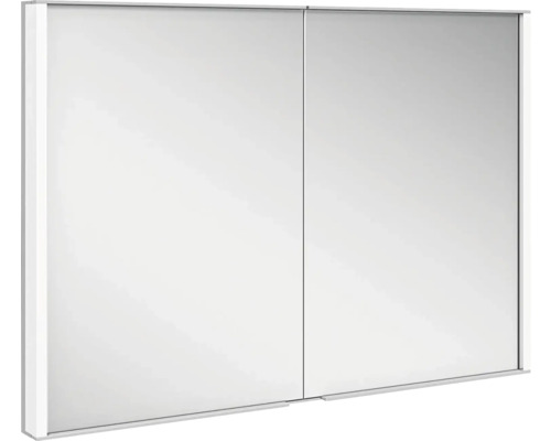 Zrcadlová skříňka s osvětlením KEUCO Royal Match 100 x 15 x 70 cm stříbrná Zrcadlová skříňka se dvěma dvířky
