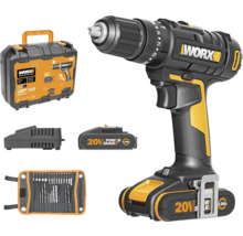 Sada akumulátorového vrtacího šroubováku Worx s akumulátorem, nabíječkou, sadou vrtáků a kufříkem