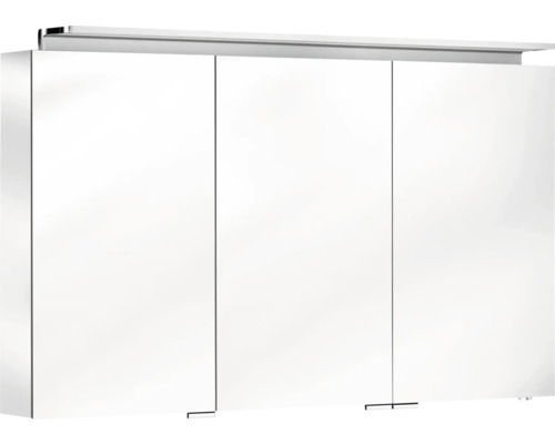 Zrcadlová skříňka s osvětlením KEUCO Royal L1 120 x 15 x 74,2 cm stříbrná Zrcadlová skříňka se třemi dvířky a osvětlením