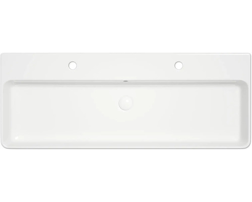 Obdélníkové umyvadlo z keramiky, pohled shora