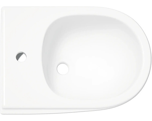 Fotografie bílého umyvadla s otvorem pro baterii