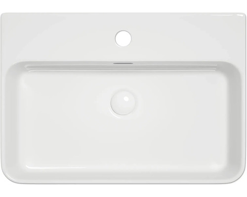 Obdélníkové keramické umyvadlo, pohled shora