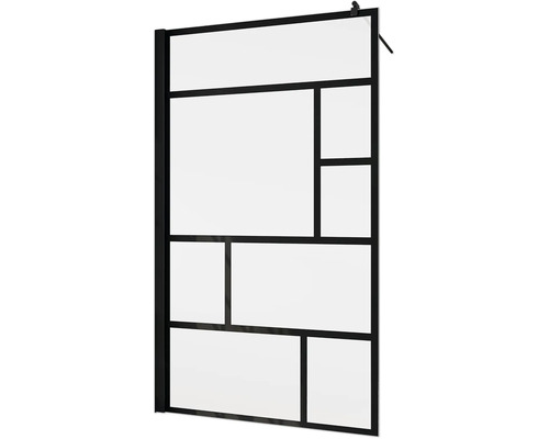 Walk In SCHULTE Alexa Style 2.0 Black Style 90 cm barva rámu černá dekor skla čiré sklo D369106 68 1660 190 Walk In SCHULTE Alexa Style 2.0 Black Style 90 cm barva rámu černá dekor skla čiré sklo D369106 68 1660 190
