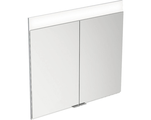 Zrcadlová skříňka s osvětlením KEUCO Edition 400 71 x 15,4 x 65 cm stříbrná Zrcadlová skříňka se dvěma dvířky a osvětlením