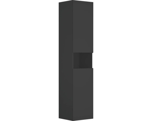 Koupelnová skříňka vysoká KEUCO Stageline vulkanit 40 x 180 x 36 cm 32831970101 Vysoká skříň se dvěma dvířky a otevřenou policí do koupelny