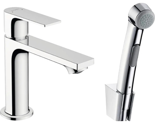 Umyvadlová baterie s bidetovou sprškou hansgrohe Rebris E chrom HG 72216000 Umyvadlová baterie a bidetová sprchová souprava