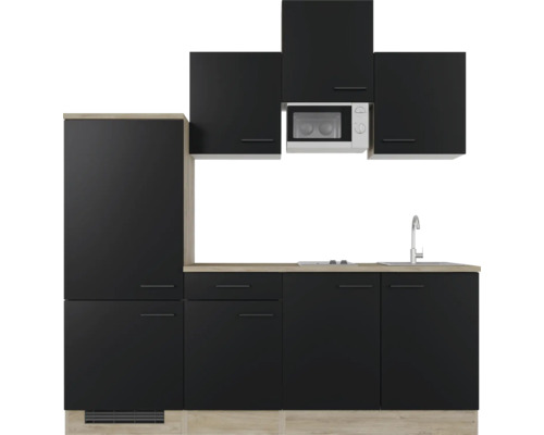 Kompletní kuchyňská linka s dřezem, baterií, mikrovlnnou troubou a skříňkami