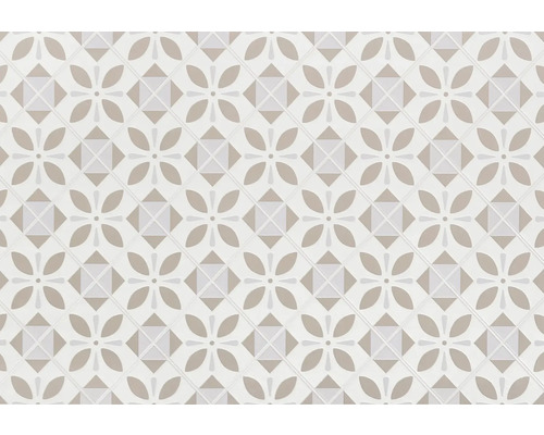 Vzor dlaždic s květinovými a geometrickými motivy