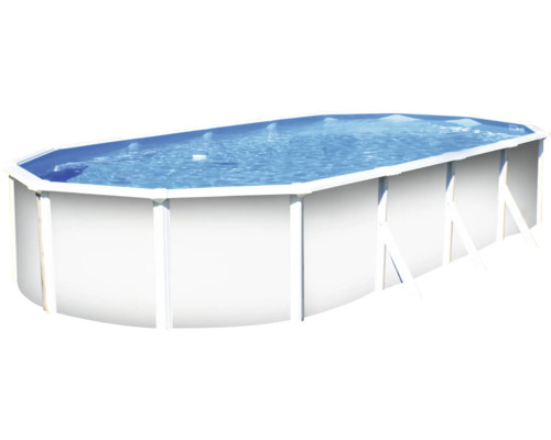 Bazén s ocelovou stěnou Planet Pool CLASSIC samotný bazén 535 x 300 x 120 cm vč. skimmeru modro-bílý