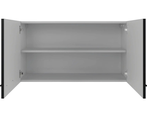 Otevřená závěsná skříňka se dvěma policemi