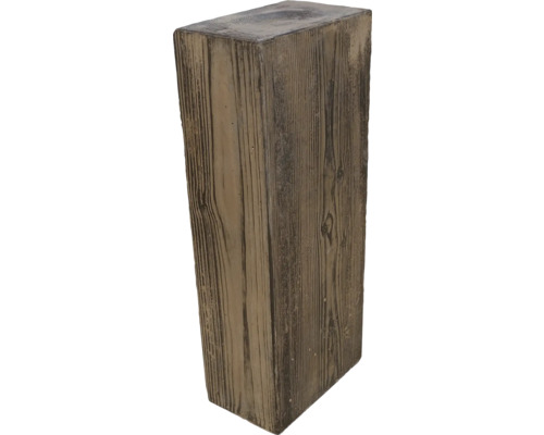 Palisáda Bark 2/600 25x15x60 cm hnědočerná Betonový sloup s dřevěnou strukturou