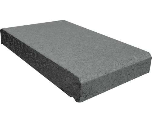 Plotová stříška ZDS 300 sloupková černá 24x38 cm Betonový obrubník se zaoblenou hranou