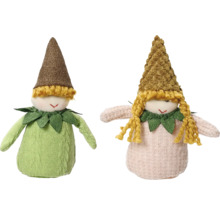 Dvě látkové panenky jako dekorace