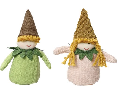 Vílá plyšová, různé druhy Dvě látkové panenky jako dekorace