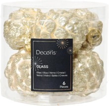 Balení šesti skleněných vánočních koulí