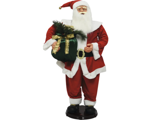Figurka Santa Clause s pytlem na podstavci