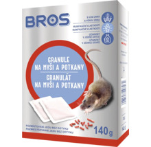 Bros granulát na hubení myší a potkanů, 140 gramové balení