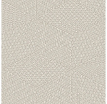 Texturovaná tapeta s geometrickým krychlovým vzorem
