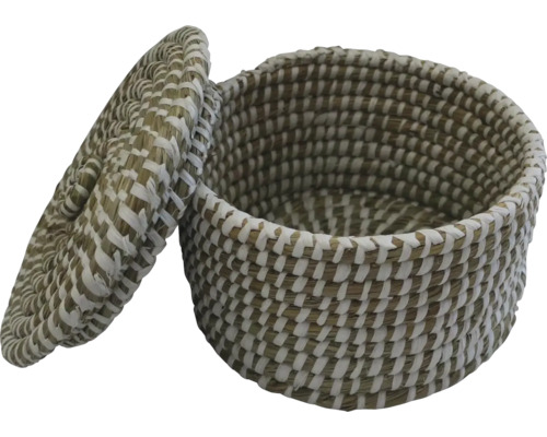 Pletený koš s víkem pro skladování