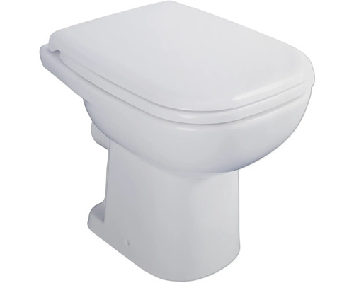 Stojící WC set DURAVIT DuraHome otevřený splachovací kruh vč. WC prkénka 40250900A1