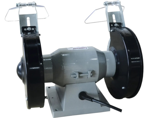 Dvoukotoučová bruska s ochrannými kryty pro dílenské práce