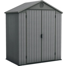 Zahradní domek s dvoukřídlými dveřmi a větrací mřížkou