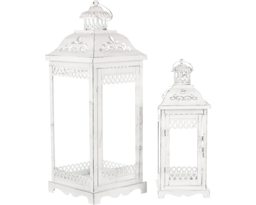 Lucerna kovová 21 x 21 x 57 cm 1 ks antik bílá Lucerna kovová 21 x 21 x 57 cm 1 ks antik bílá