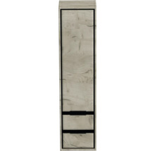 Vysoká skříňka se dvěma zásuvkami v dřevěném dekoru