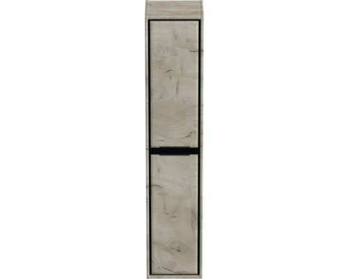 Závěsná skříňka s dřevěným vzorem a rámem