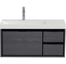 Umyvadlo s umyvadlovou skříňkou a baterií