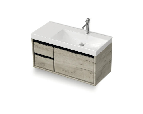 Skříňka pod umyvadlo se dvěma zásuvkami a umyvadlem