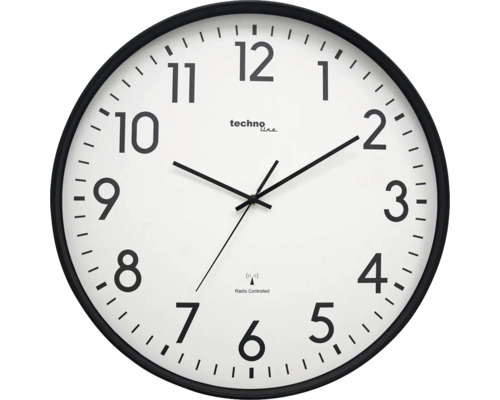Nástěnné hodiny XXL Ø50,5 cm plast/černé