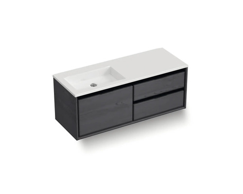 Skříňka pod umyvadlo s umyvadlem a dvěma zásuvkami