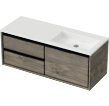 Skříňka pod umyvadlo se dvěma zásuvkami a jednými dvířky