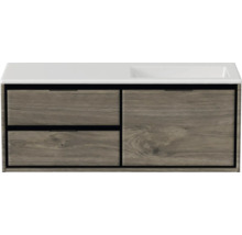 Skříňka pod umyvadlo se dvěma zásuvkami a umyvadlem na desku